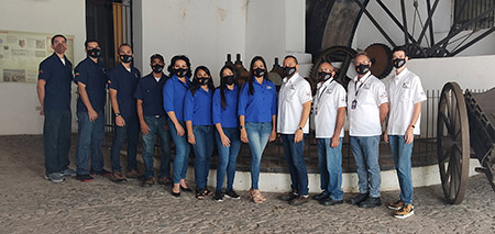 The S.E.S.A. team poses for a photo at the Ingenio de Bolivar sugar mill museum in Aragua. This estate belonged to Simon Bolivar, the liberator of Venezuela, Colombia, Peru, Panama and Bolivia.